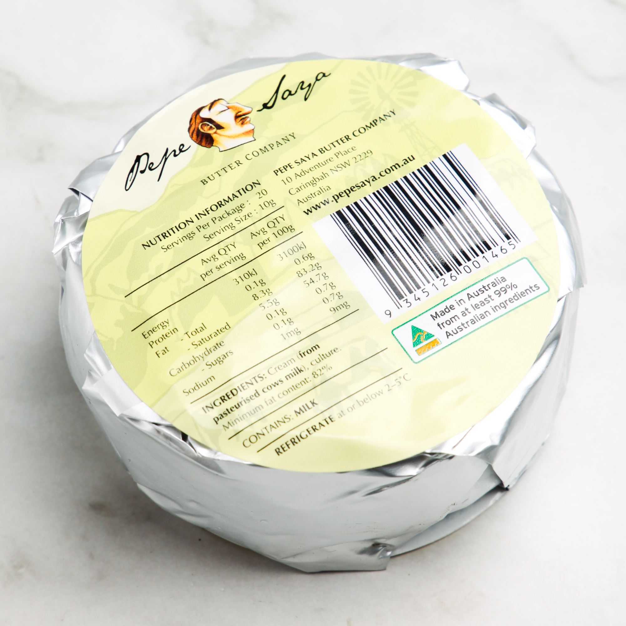 Unsalted cultured butter - Pepe Saya